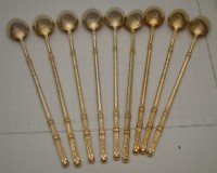 Ложки десертные золочёные 9 шт. (M522)