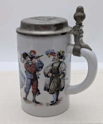 Qualitats Porzellan кружка пивная винтажная Ландскнехты (A805)