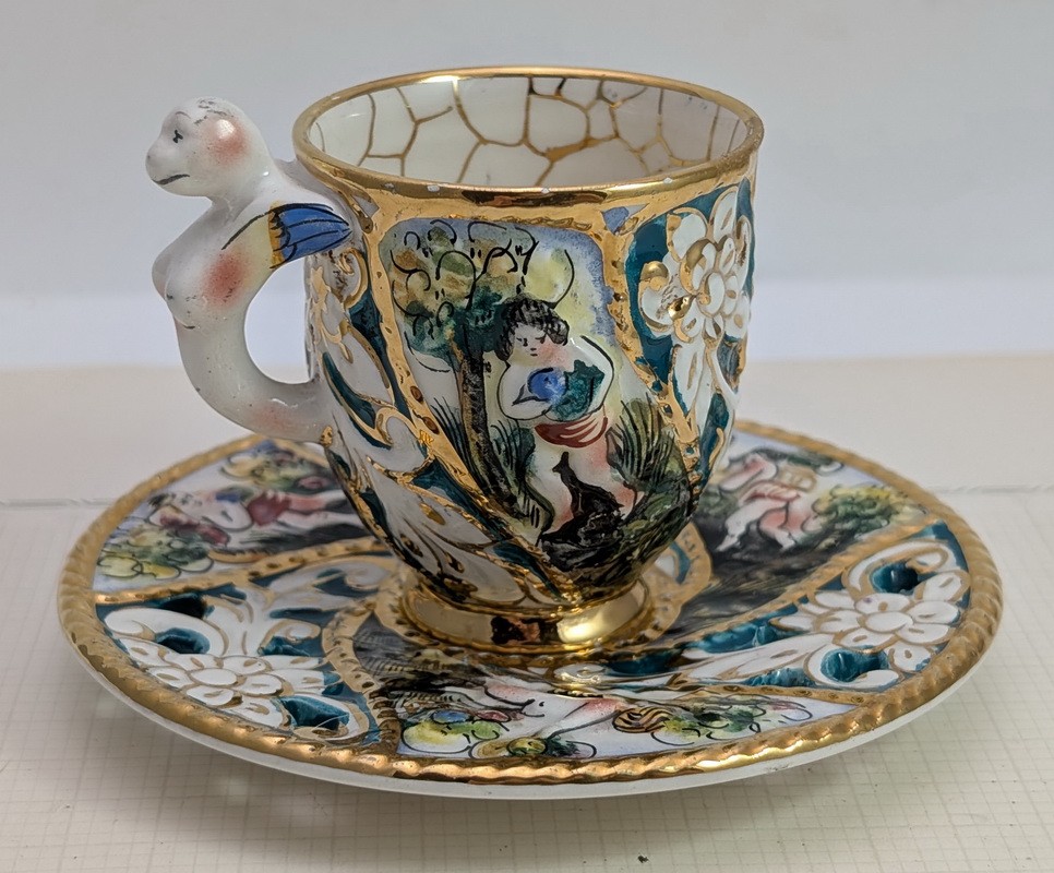 Capodimonte винтажная кофейная пара (B099)