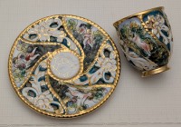 Capodimonte винтажная кофейная пара (B099)