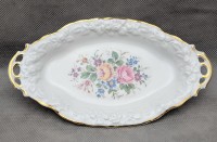 Gerold Porzellan винтажное блюдо сухарница Цветы (B005)