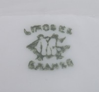 Limoges старинное блюдо селедочница (B201)