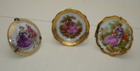 Limoges миниатюры фарфоровые 3 шт. (A413)