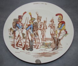 Sarreguemines редкая антикварная тарелка Наполеон (M623)
