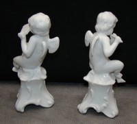 Ginori Napels фигурки старинные Ангелы музыканты пара (M818)