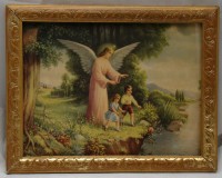 Принт в рамке винтажный Ангел-хранитель (M918)