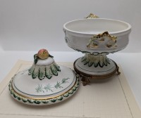 Zanotto винтажная ваза-конфетница с крышкой шкатулка (B007)