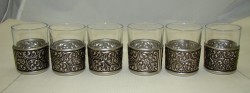 Стопки в подстаканниках винтажные 6 шт. (Z077)