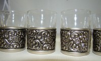 Стопки в подстаканниках винтажные 6 шт. (Z077)