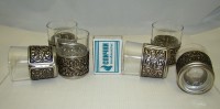 Стопки в подстаканниках винтажные 6 шт. (Z077)