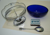 Сахарница с ложечкой Англия винтаж (A713)