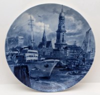 AK Kaiser винтажная тарелка Гамбург (B009)