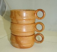 Подстаканники чашки деревянные 3 шт. (Q851)