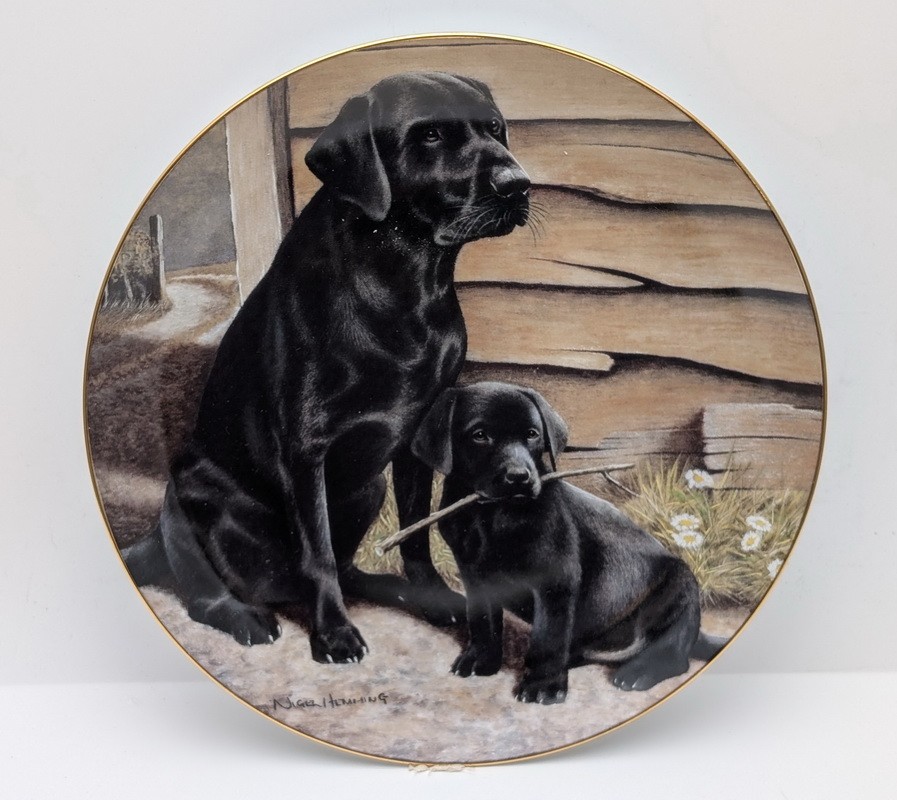 Franklin Mint винтажная тарелка Лабрадоры (B010)