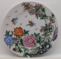 Тарелка фарфоровая винтажная с ручной росписью (A912)