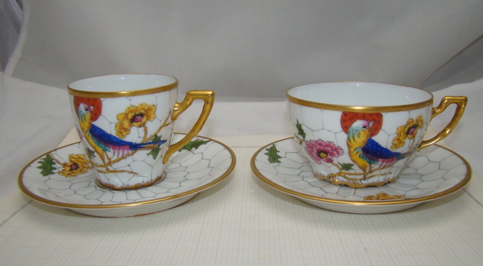 Limoges чайная и кофейная пары старинные (M530)