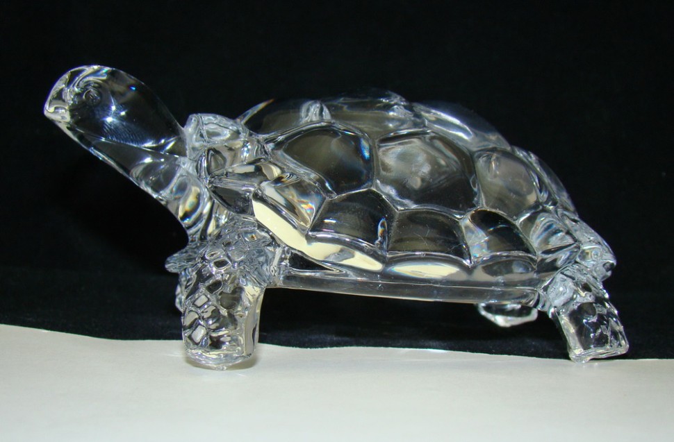 Черепаха фигурка хрустальная (X821)
