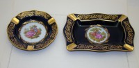 Limoges винтажные пепельницы Галантные сцены Фрагонара 2 шт. (A520)