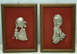 Барельефы литые в рамках 2шт. (U240)
