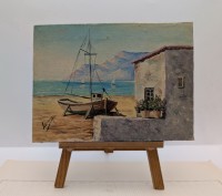 Настольная винтажная картина с подставкой мольберт (A914)