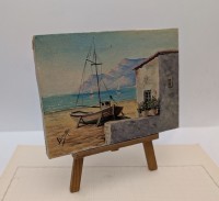 Настольная винтажная картина с подставкой мольберт (A914)