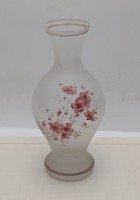 Вазочка винтажная из матового стекла (B013)