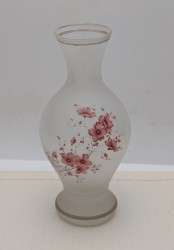 Вазочка винтажная из матового стекла (B013)