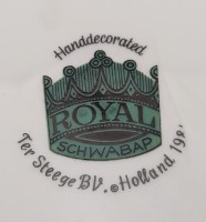 Royal Schwabap большая винтажная тарелка Цапли у воды (B209)