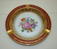 Limoges винтажная пепельница Цветы (A522)