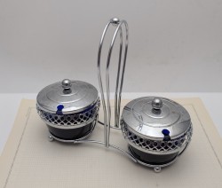 Sheffield двойной сервировочный набор для соусов или джемов (B015)