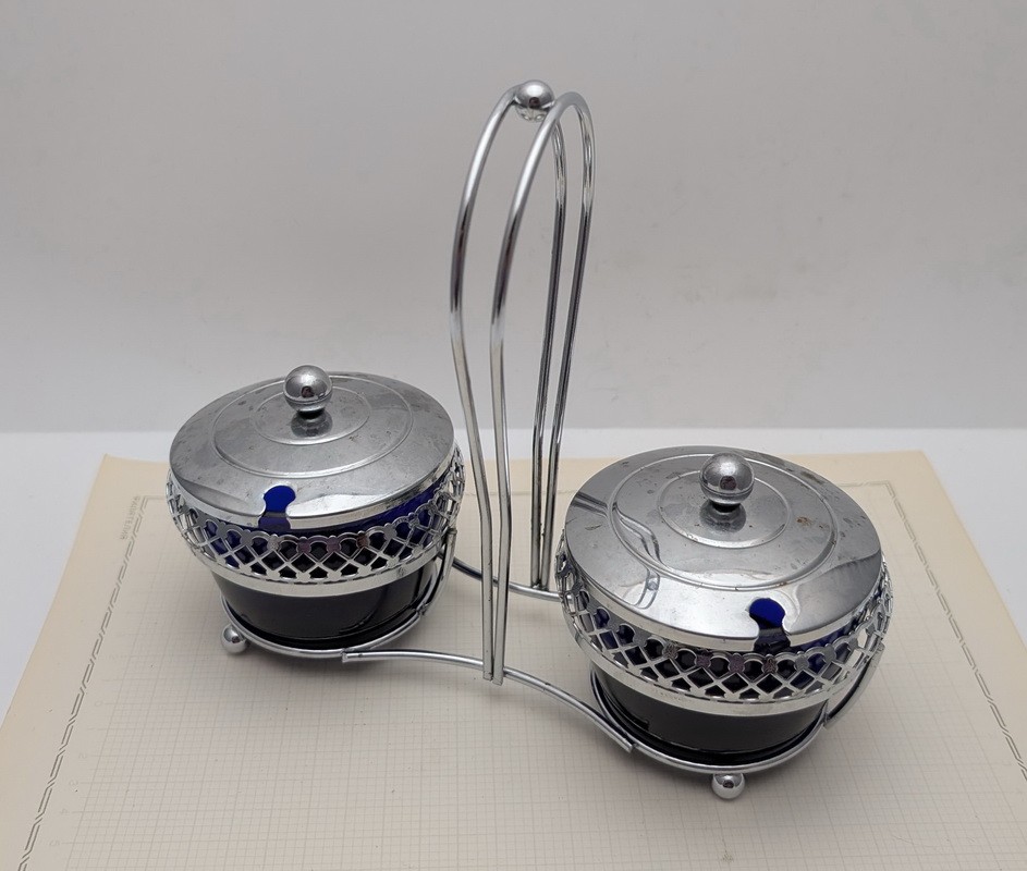 Sheffield двойной сервировочный набор для соусов или джемов (B015)