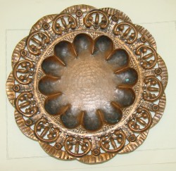 Блюдо медное ажурное (Q857)