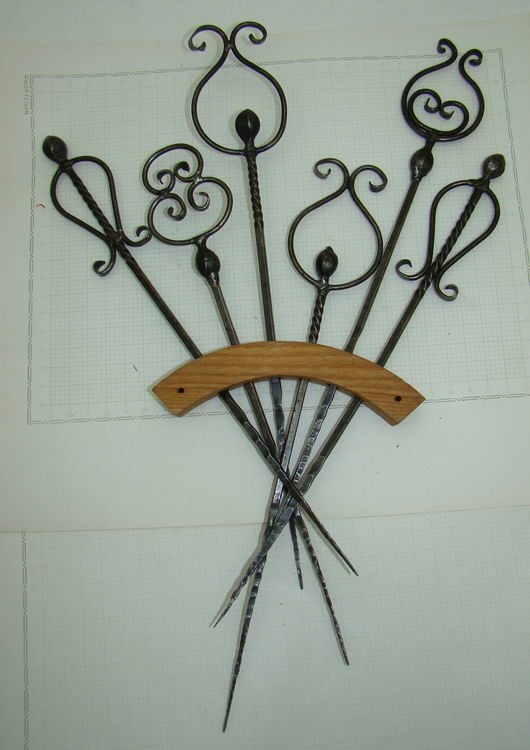 Шампуры 6шт. с подставкой (U422)