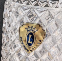 Вазочка-подсвечник хрустальный винтажный Лебедь (B016)