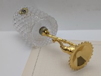 Вазочка-подсвечник хрустальный винтажный Лебедь (B016)