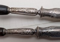 Старинный серебряный салатный набор (B113)