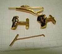 Запонки и зажим для галстука Кенгуру (P897)