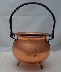Кашпо медное винтажное (Q320)
