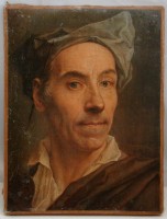 Старинный принт на холсте Портрет Christian Seybold (M146)