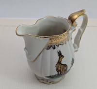 Rudolf Wachter старинный сливочник Охота (B019)