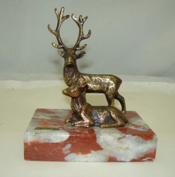 Фигурка композиция пресс-папье Олени (X681)