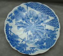 Блюдо тарелка старинная фарфоровая (W545)