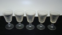 Val Saint Lambert рюмки хрустальные винтажные 5 шт. (A627)