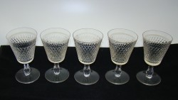 Val Saint Lambert рюмки хрустальные винтажные 5 шт. (A627)