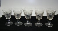 Val Saint Lambert рюмки хрустальные винтажные 5 шт. (A627)