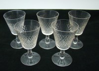 Val Saint Lambert рюмки хрустальные винтажные 5 шт. (A627)