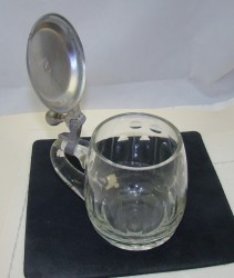 Кружка пивная хрустальная с крышкой (Q324)