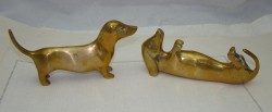 Фигурки бронзовые Таксы 2 шт. (X461)