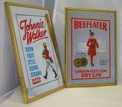 Зеркальные барные таблички Johnnie Walker и Beefeater (Y996)