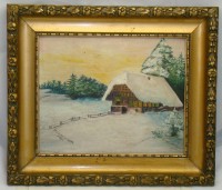 Картина старинная Зима (M248)